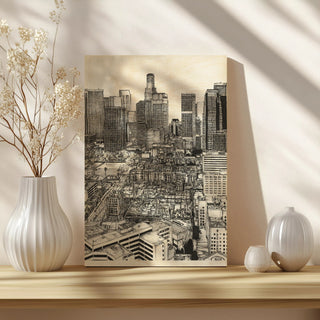 B&W US Cityscape-Los Angeles