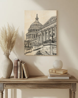 B&W US Cityscape-Washington DC