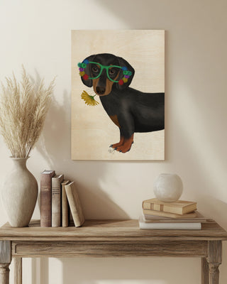 Dachshund Flower Glasses