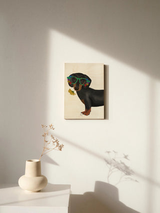 Dachshund Flower Glasses
