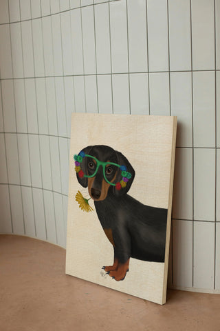 Dachshund Flower Glasses