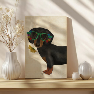 Dachshund Flower Glasses
