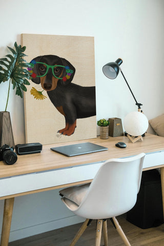 Dachshund Flower Glasses