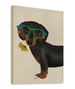 Dachshund Flower Glasses