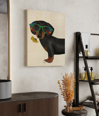 Dachshund Flower Glasses