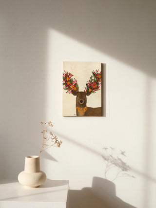 Deer, Cranberry and Orange Wreath
