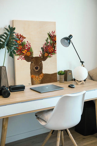 Deer, Cranberry and Orange Wreath