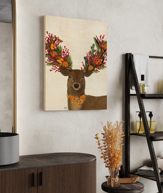 Deer, Cranberry and Orange Wreath