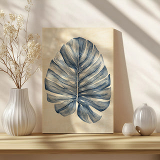 Indigo Tropical Leaves I