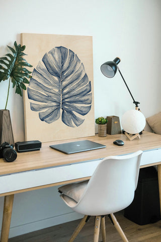 Indigo Tropical Leaves I