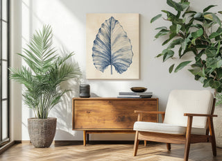 Indigo Tropical Leaves III