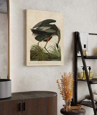 Lustr Great Blue Heron in Pearl White