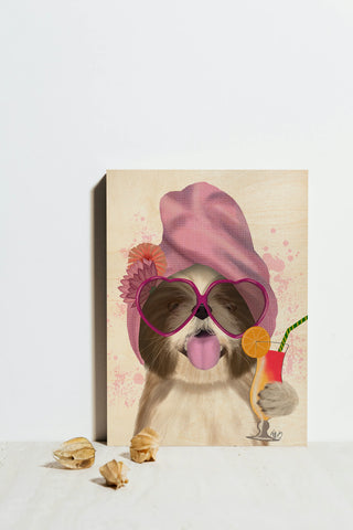 Shih Tzu with Cocktail