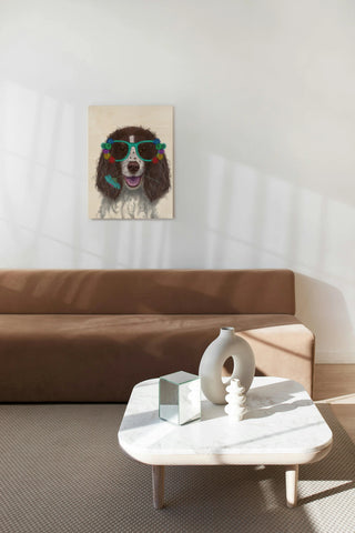 Springer Spaniel and Flower Glasses