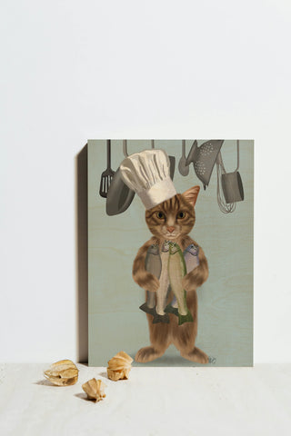 Tabby Cat Fish Chef, Full