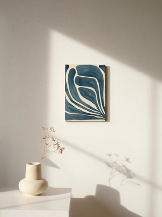 Blue Stylized Leaf I