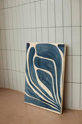 Blue Stylized Leaf I