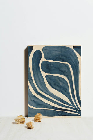 Blue Stylized Leaf I