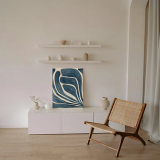 Blue Stylized Leaf I