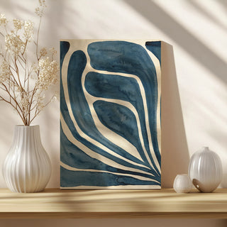 Blue Stylized Leaf I