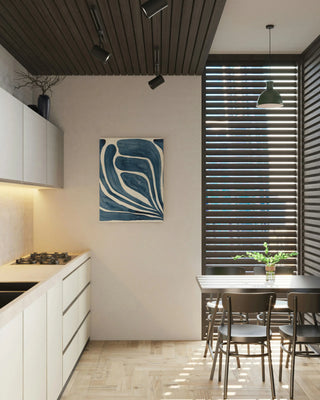 Blue Stylized Leaf I