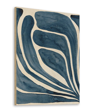Blue Stylized Leaf I
