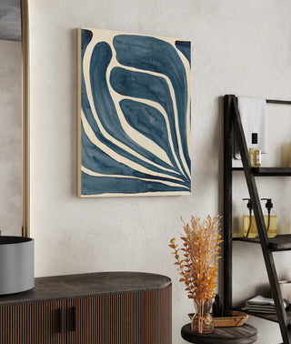 Blue Stylized Leaf I