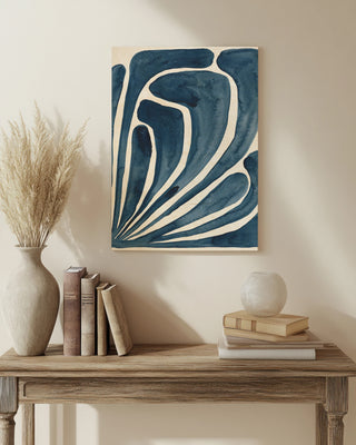 Blue Stylized Leaf II