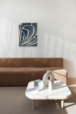 Blue Stylized Leaf II
