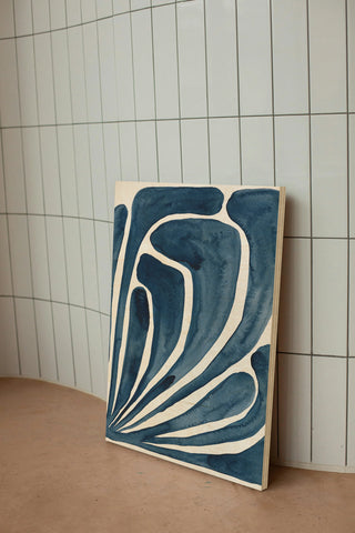Blue Stylized Leaf II