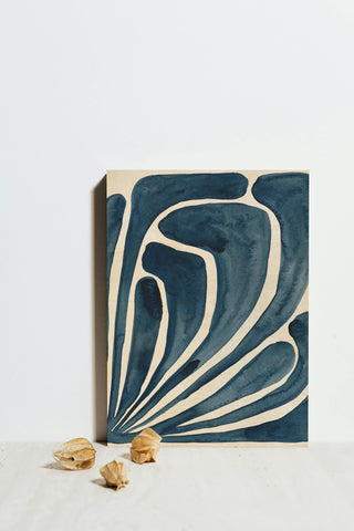 Blue Stylized Leaf II