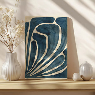 Blue Stylized Leaf II