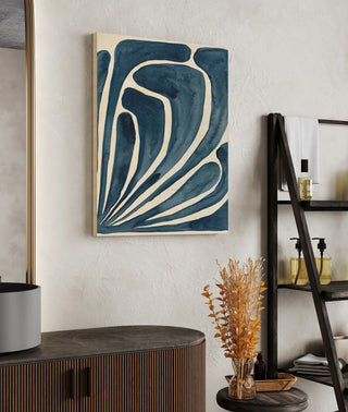 Blue Stylized Leaf II