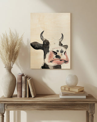 Watercolor Cow Portrait I
