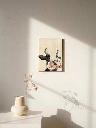 Watercolor Cow Portrait I