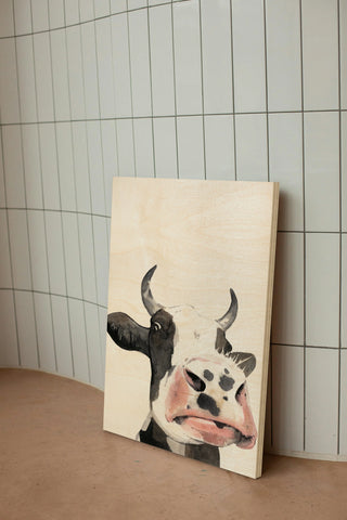 Watercolor Cow Portrait I