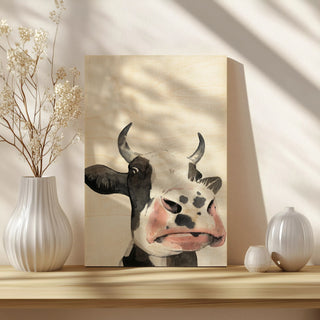 Watercolor Cow Portrait I