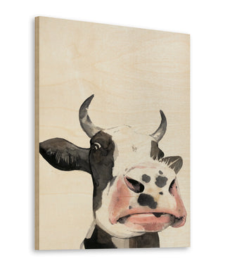 Watercolor Cow Portrait I