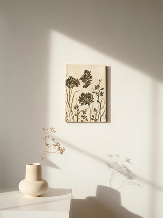 Sepia Petal Silhouettes I