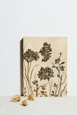 Sepia Petal Silhouettes I