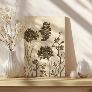 Sepia Petal Silhouettes I