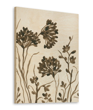 Sepia Petal Silhouettes I