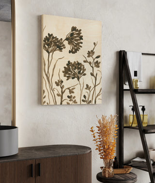 Sepia Petal Silhouettes I