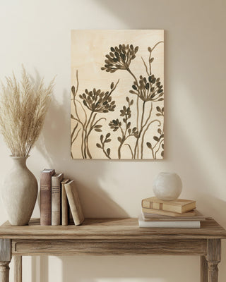 Sepia Petal Silhouettes II
