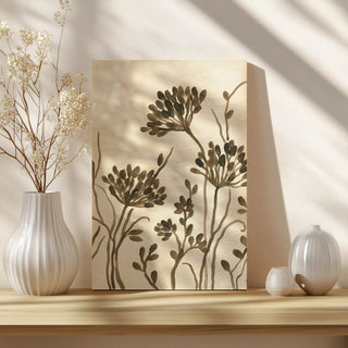 Sepia Petal Silhouettes II