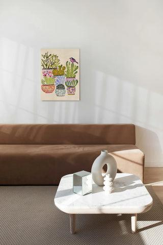 Cactus and Pink Bird