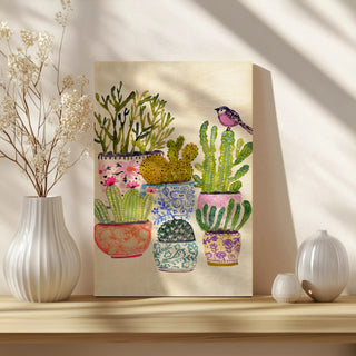 Cactus and Pink Bird