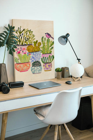 Cactus and Pink Bird