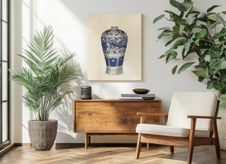 Crane Vase, Blue