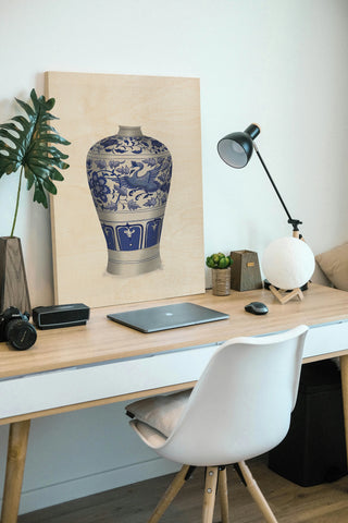 Crane Vase, Blue